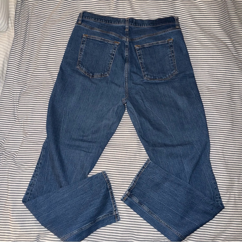 Abercrombie & Fitch Ultra High Rise Slim Straight Jeans (Size 16 LONG / 33 LONG) - Picture 7 of 8